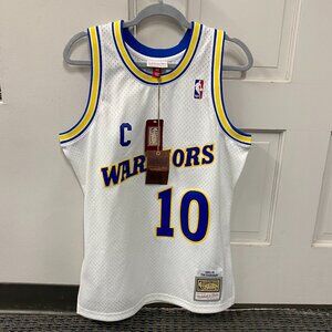 Golden State Warriors Tim Hardaway Mitchell & Ness White 1990 Swingman Jersey